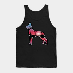 Great Dane Beautiful Sunset Beach Palm Tree Tank Top